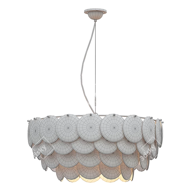 Natural White Pendant Light 3D model image 2