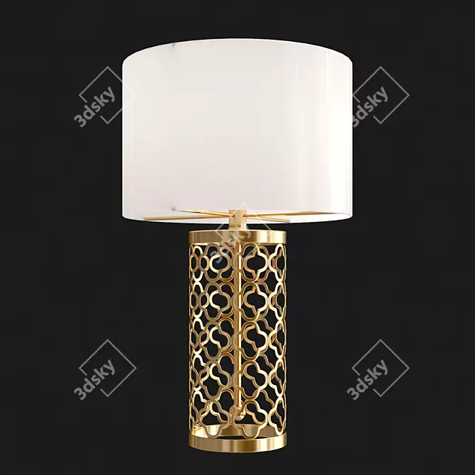 Metal Openwork Table Lamp 3D model image 2