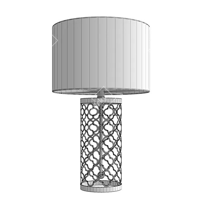 Metal Openwork Table Lamp 3D model image 3