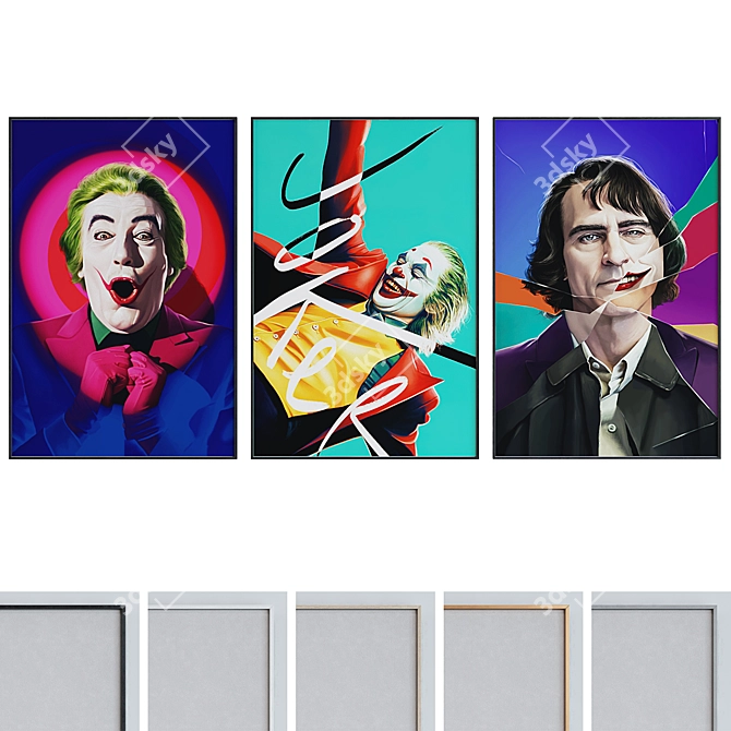 Modern Joker Picture Frame Set 3D model image 1