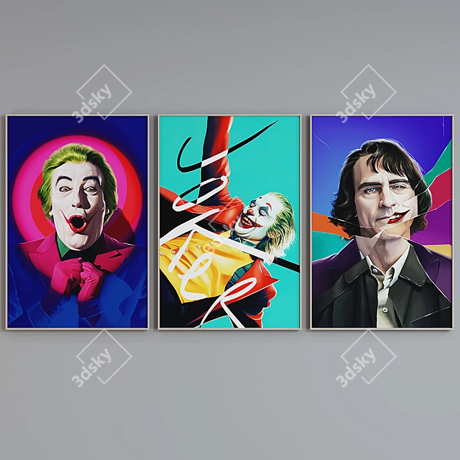 Modern Joker Picture Frame Set 3D model image 2