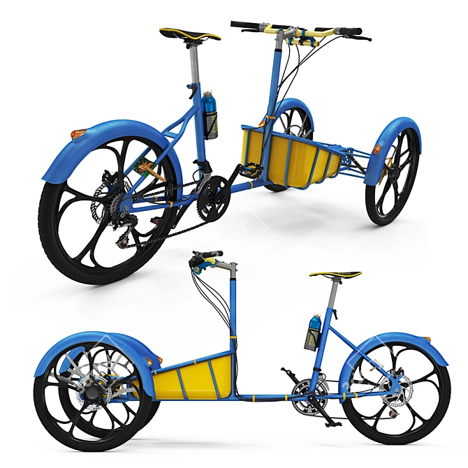 Adjustable Cargo Bike Concept 3D model image 2