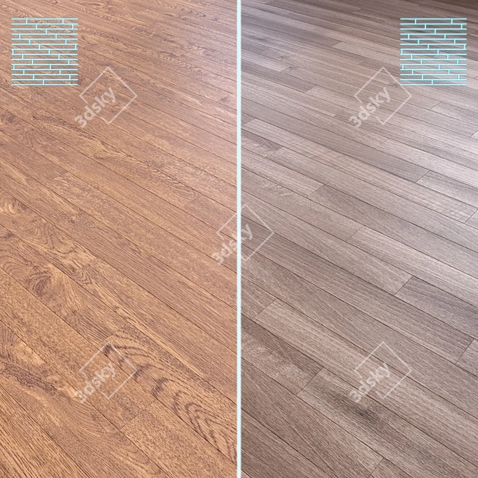 High-Quality 3D Wooden Flooring 3D model image 1