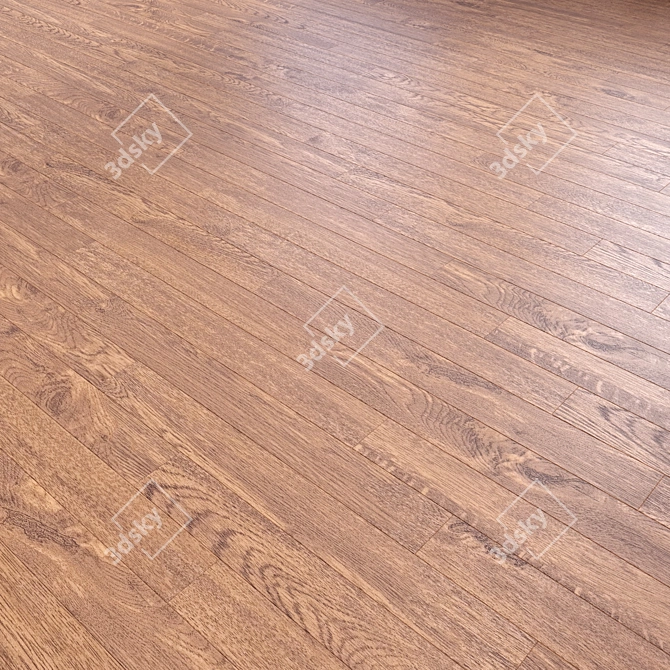 High-Quality 3D Wooden Flooring 3D model image 2