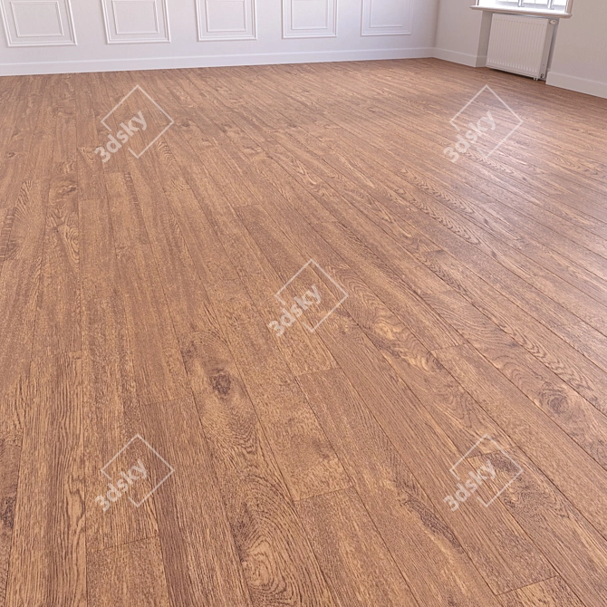 High-Quality 3D Wooden Flooring 3D model image 5