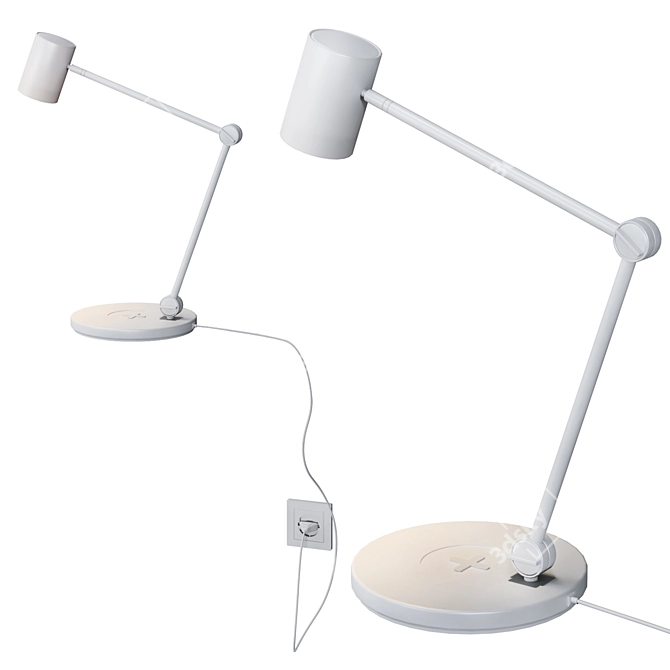 IKEA NYMÅNE Wireless Charging Desk Lamp 3D model image 6