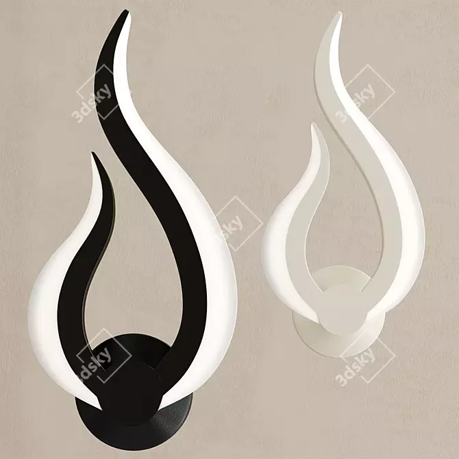 Modern LED Wall Lamp Fixture 3D model image 2