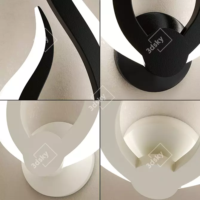 Modern LED Wall Lamp Fixture 3D model image 4