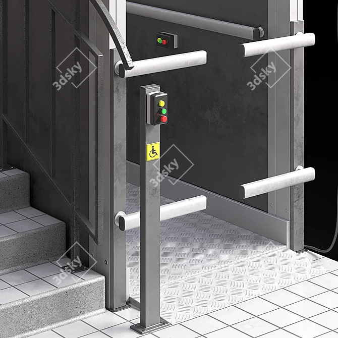 Motorized Disabled Lift Platform 3D model image 3