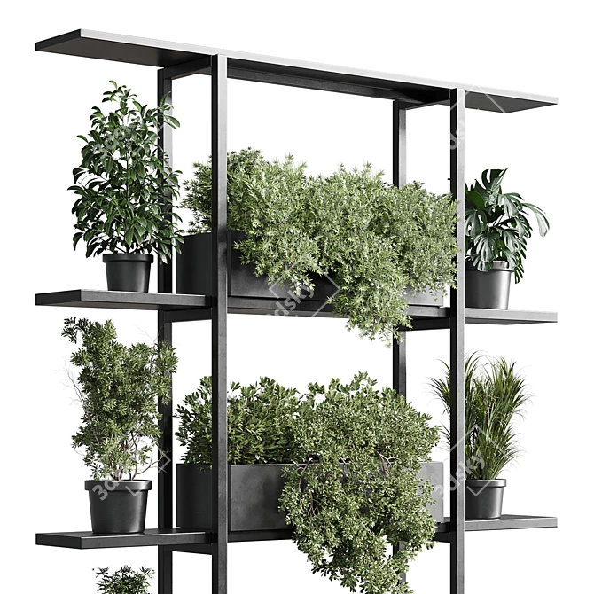 Metal Frame Vertical Wall Garden 3D model image 3