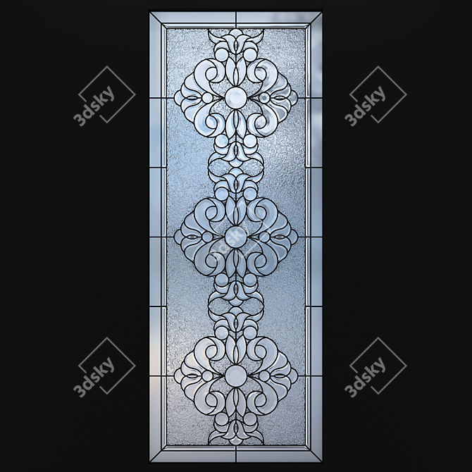 Stained Glass Window Panel 3D model image 2