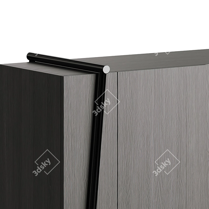 Premium Wood Cupboard with PBR 3D model image 5