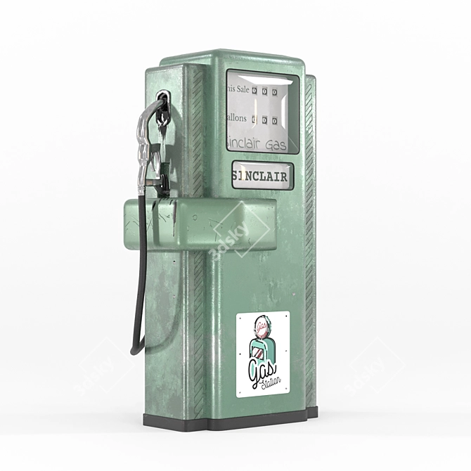 Vintage Sinclair Gas Pump In 3DsMax 3D model image 2