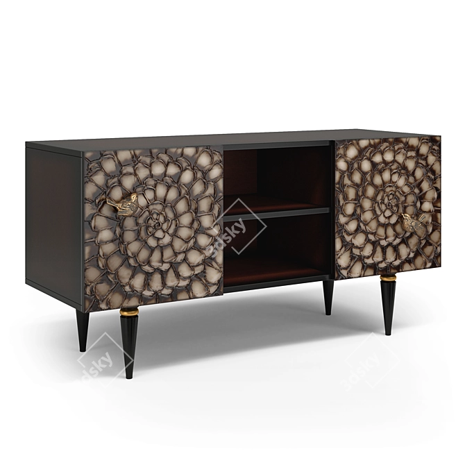 Classic Chestnut TV Stand 3D model image 5