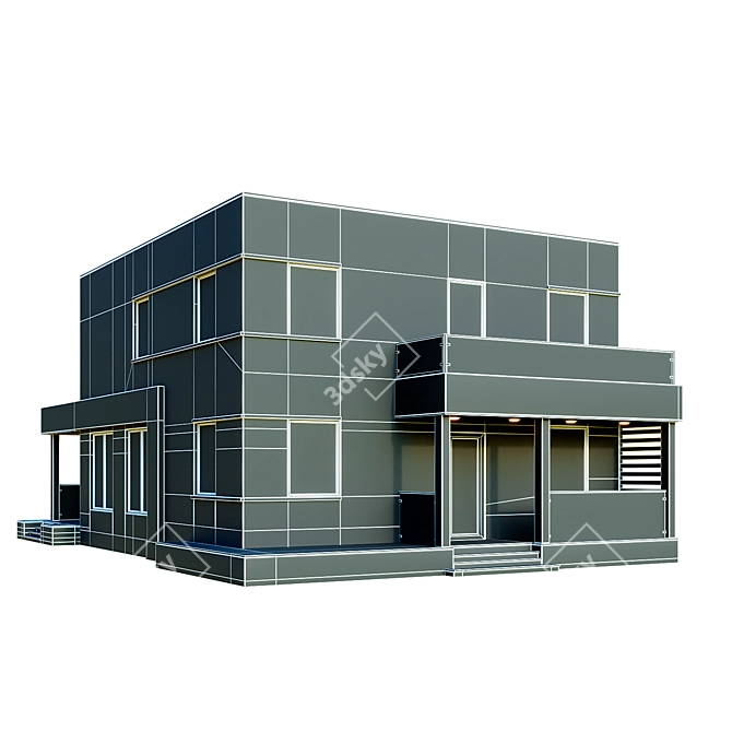 Modern Modular House Kit 3D model image 5