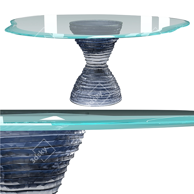 Handcrafted Murano Glass Table  3D model image 1