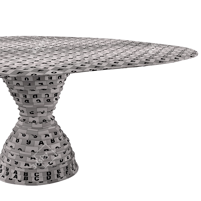 Handcrafted Murano Glass Table  3D model image 7