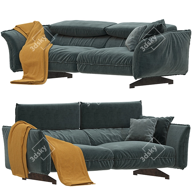 Customizable Brighton Sofa Rosini 3D model image 1