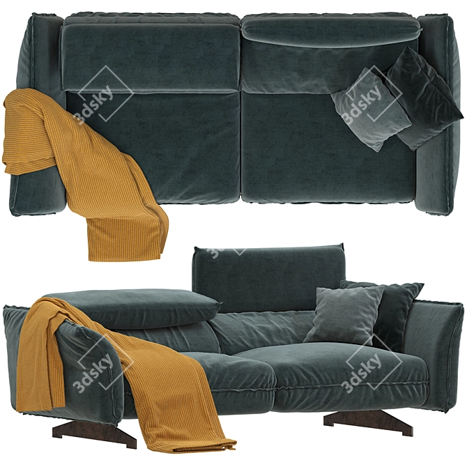 Customizable Brighton Sofa Rosini 3D model image 2