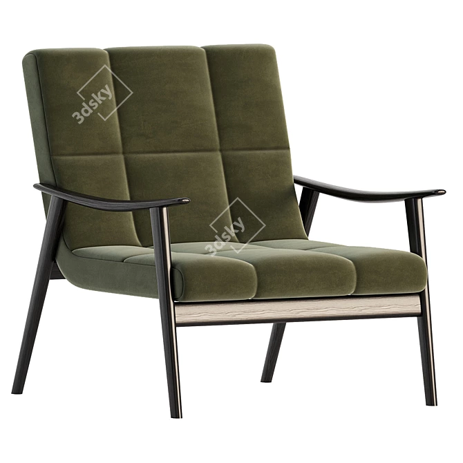 Modern Minotti FYNN Armchair 2017 3D model image 2