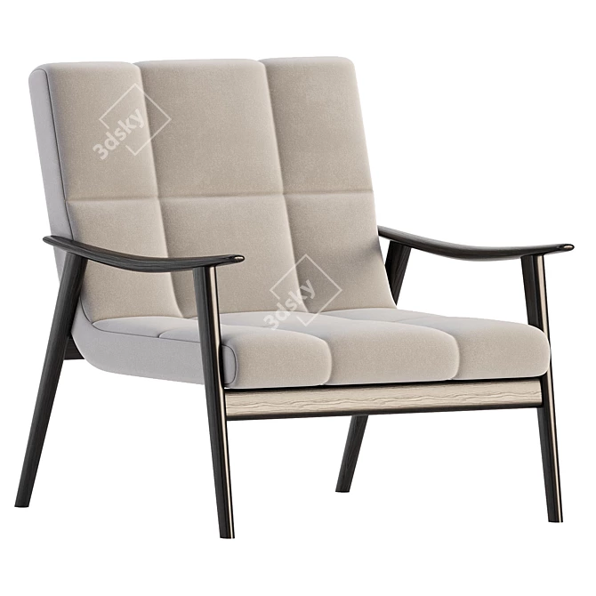 Modern Minotti FYNN Armchair 2017 3D model image 3