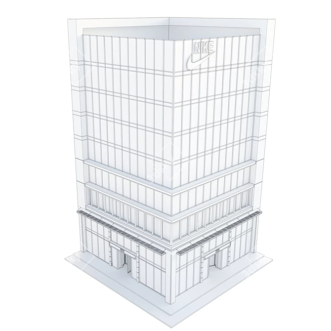 Precision Modeled Office Building 3D model image 7