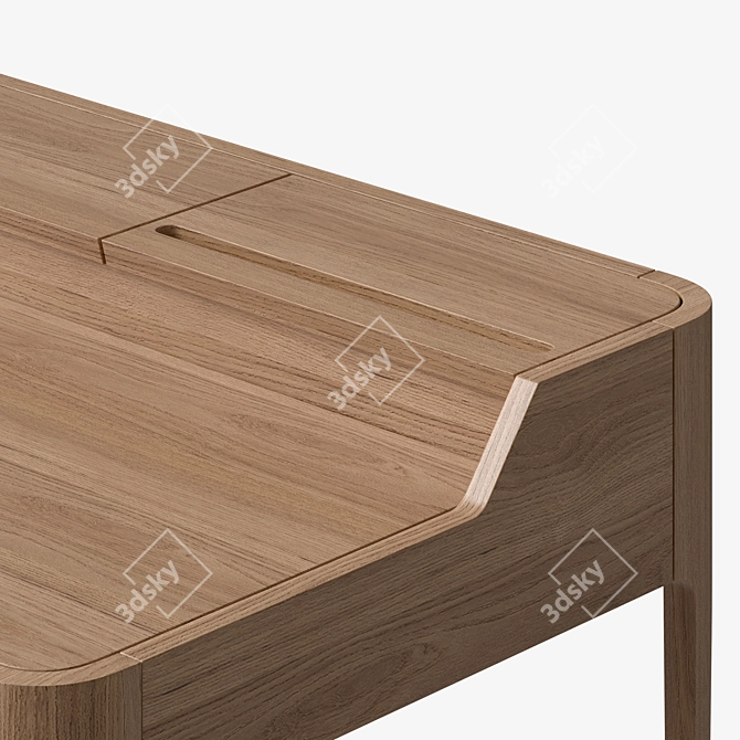 Sleek 3D Desks in Multiple Finishes 3D model image 5