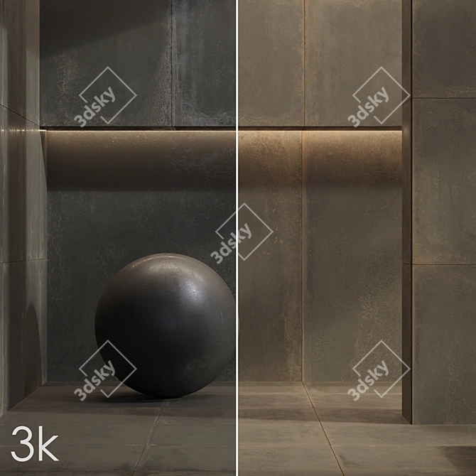 Metal & Copper Tile Textures Kit 3D model image 2