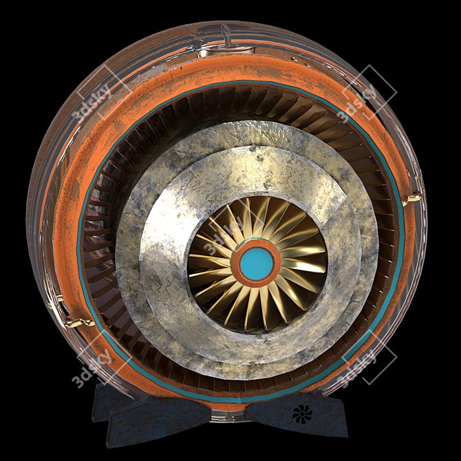 Sci Fi Jet Engine 3D Model 3D model image 1