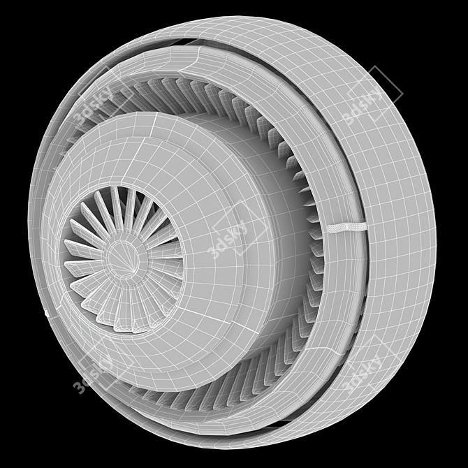 Sci Fi Jet Engine 3D Model 3D model image 5