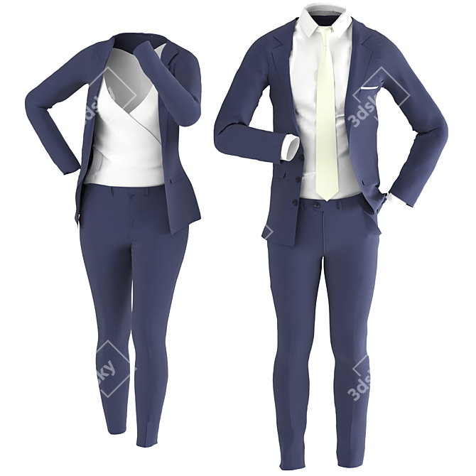 2018 Suits for Women & Men 3D model image 1