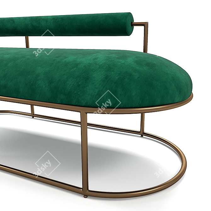 Mid-Century Style Chaise Lounger 3D model image 3