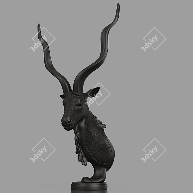 Antelope Bust Sculpture DG-Home Louis 3D model image 6