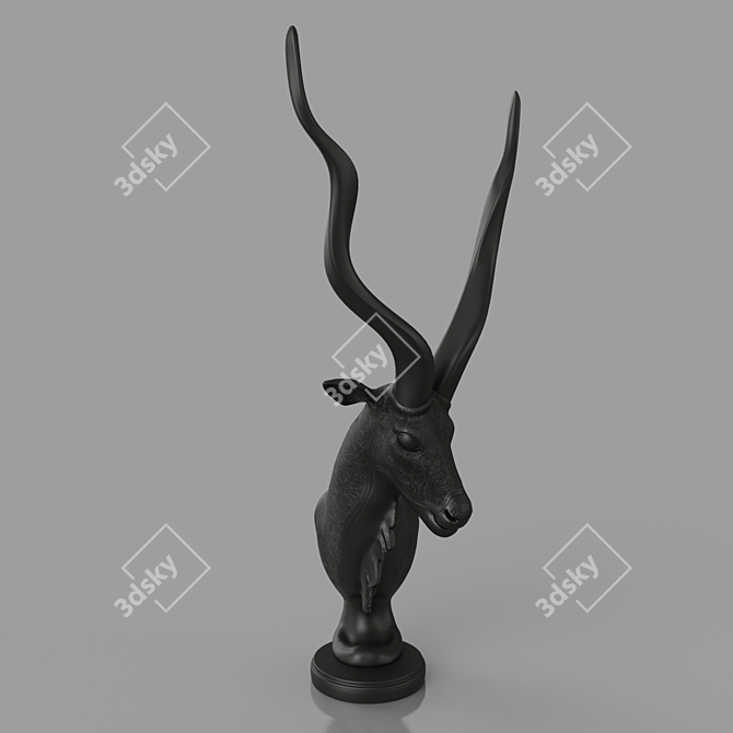 Antelope Bust Sculpture DG-Home Louis 3D model image 9