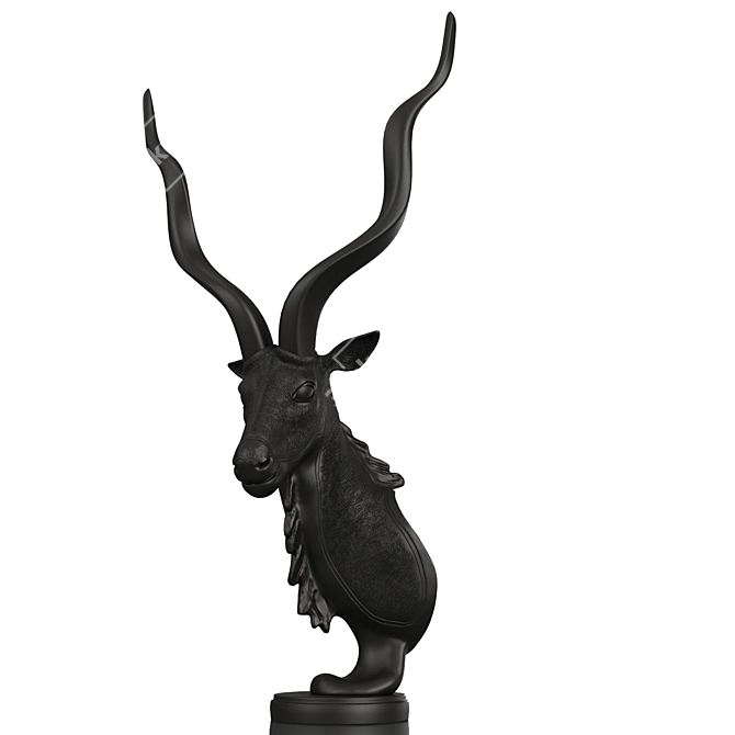 Antelope Bust Sculpture DG-Home Louis 3D model image 13