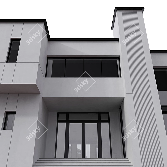 Contemporary Residential Building Design 3D model image 5