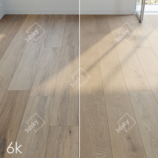 Oak Parquet Bundle Textures Set 3D model image 1