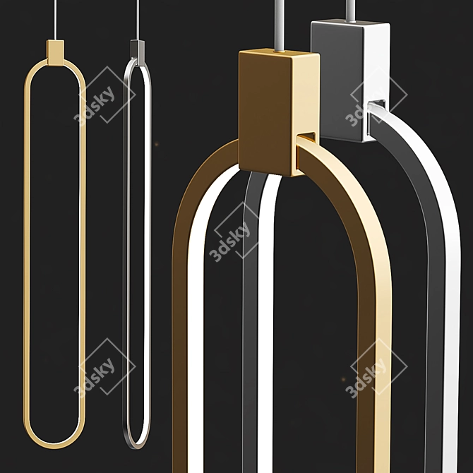 Maytoni Chain Pendant Light 3D model image 2