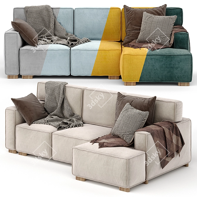 Monso Corner Sofa Sectional by Divan.ru 3D model image 1