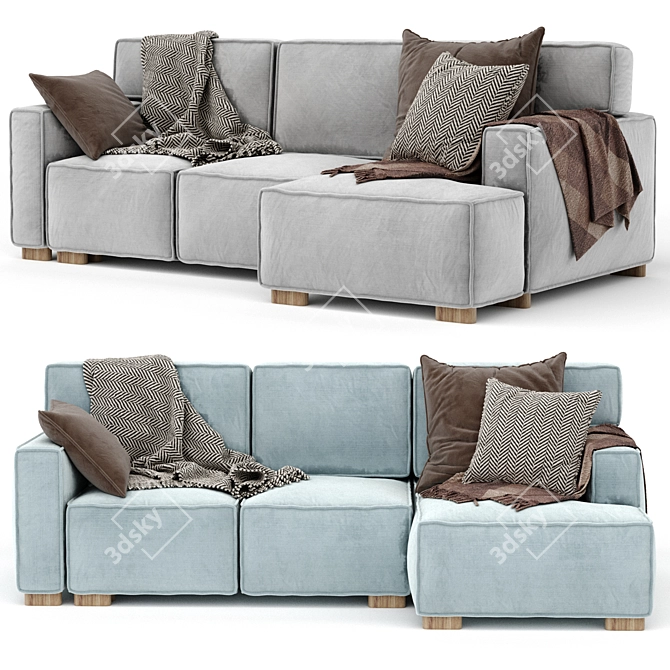 Monso Corner Sofa Sectional by Divan.ru 3D model image 2