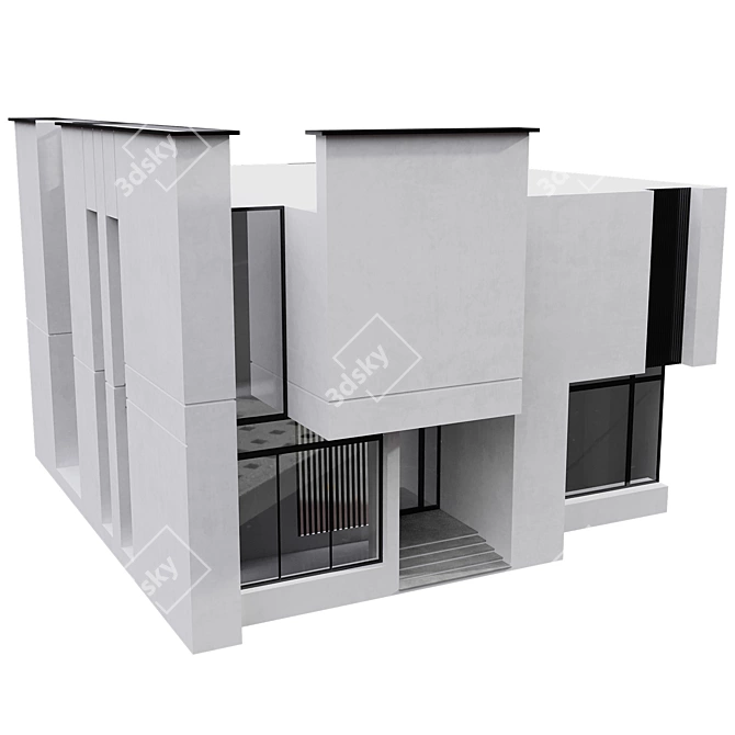 Architectural Building No.11 3D model image 3