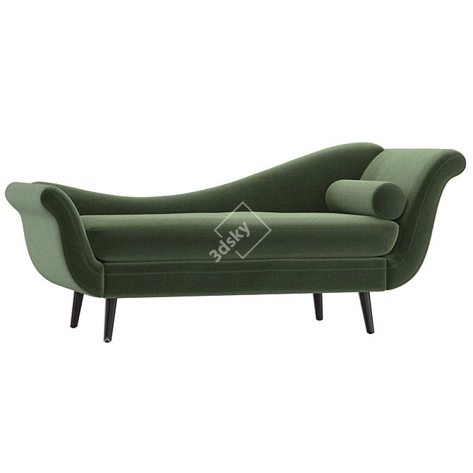 Modern Upholstered Chaise Lounge 3D model image 1