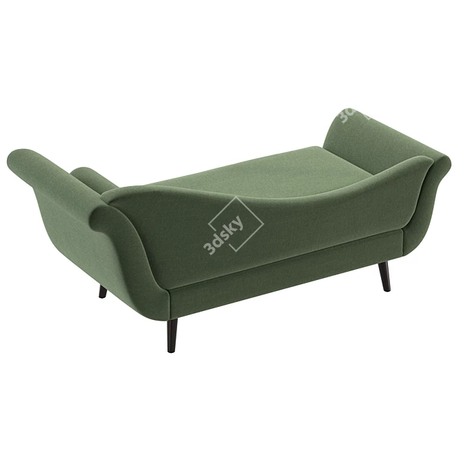 Modern Upholstered Chaise Lounge 3D model image 4