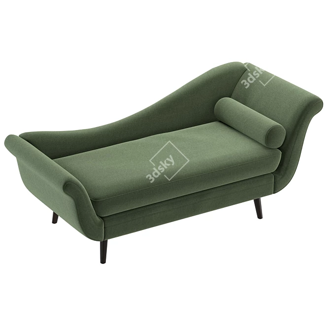 Modern Upholstered Chaise Lounge 3D model image 5