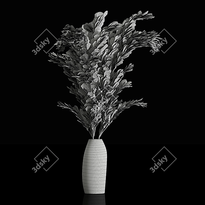 Vintage Dry Floral Arrangements 3D model image 2