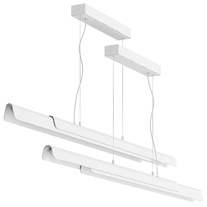 Modern Linear Pendant Light 3D model image 3