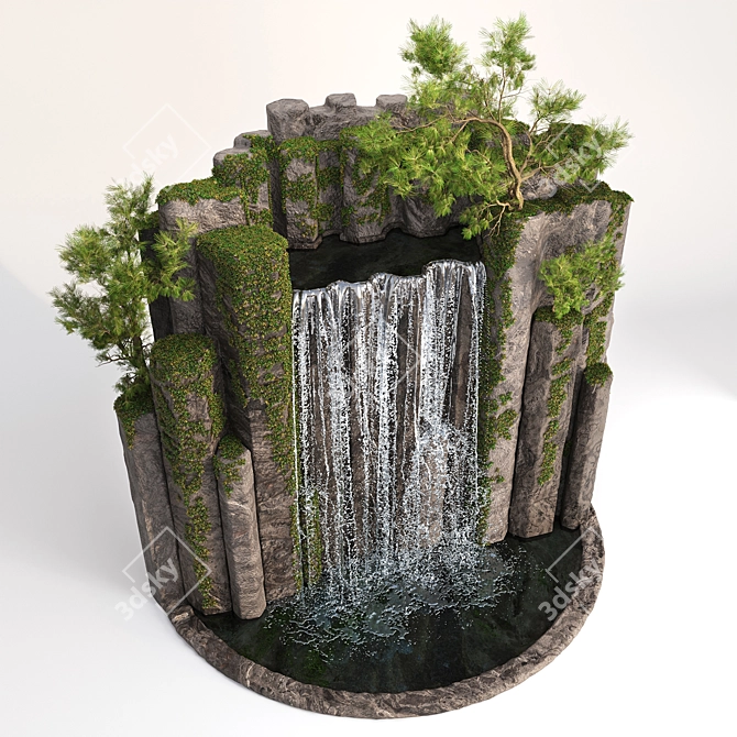 Cascading Waterscape 3D Model 3D model image 5