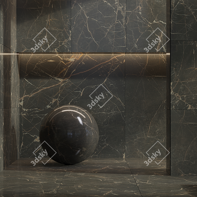 Black Marble Texture Bundle 4k 3D model image 4