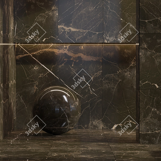 Black Marble Texture Bundle 4k 3D model image 5