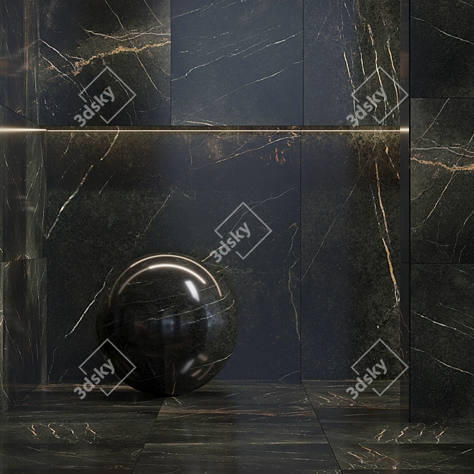 Black Marble Texture Bundle - 16 Seamless Textures 3D model image 5